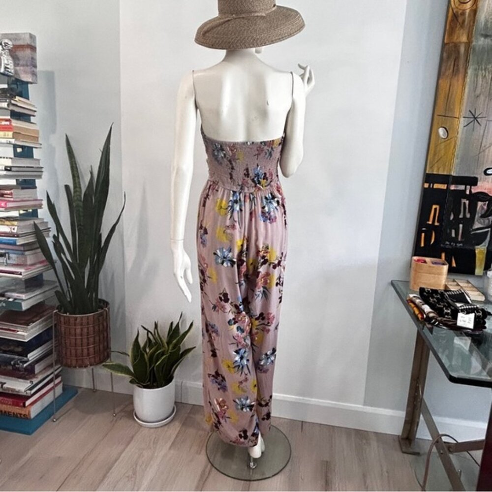 Strapless Boho Beachy Floral Jumpsuit - Picture 7 of 14
